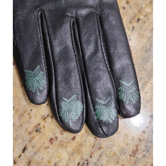 New! Women Size XL Black Leather Lined 10" Gloves Henna Tattoo Fairy Whimsigoth - Picture 3 of 16